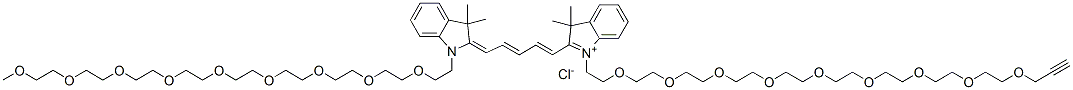 N-(m-PEG9)-N-(propargyl-PEG9)-Cy5