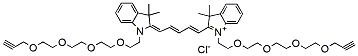 N,N-bis-(propargyl-PEG4)-Cy5,cas:2107273-08-3