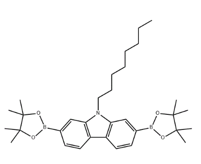 9-n-Octyl-2,7-bis(4,4,5,5-tetramethyl-1,3,2-dioxaborolan-2-yl)carbazole CAS:406726-92-9