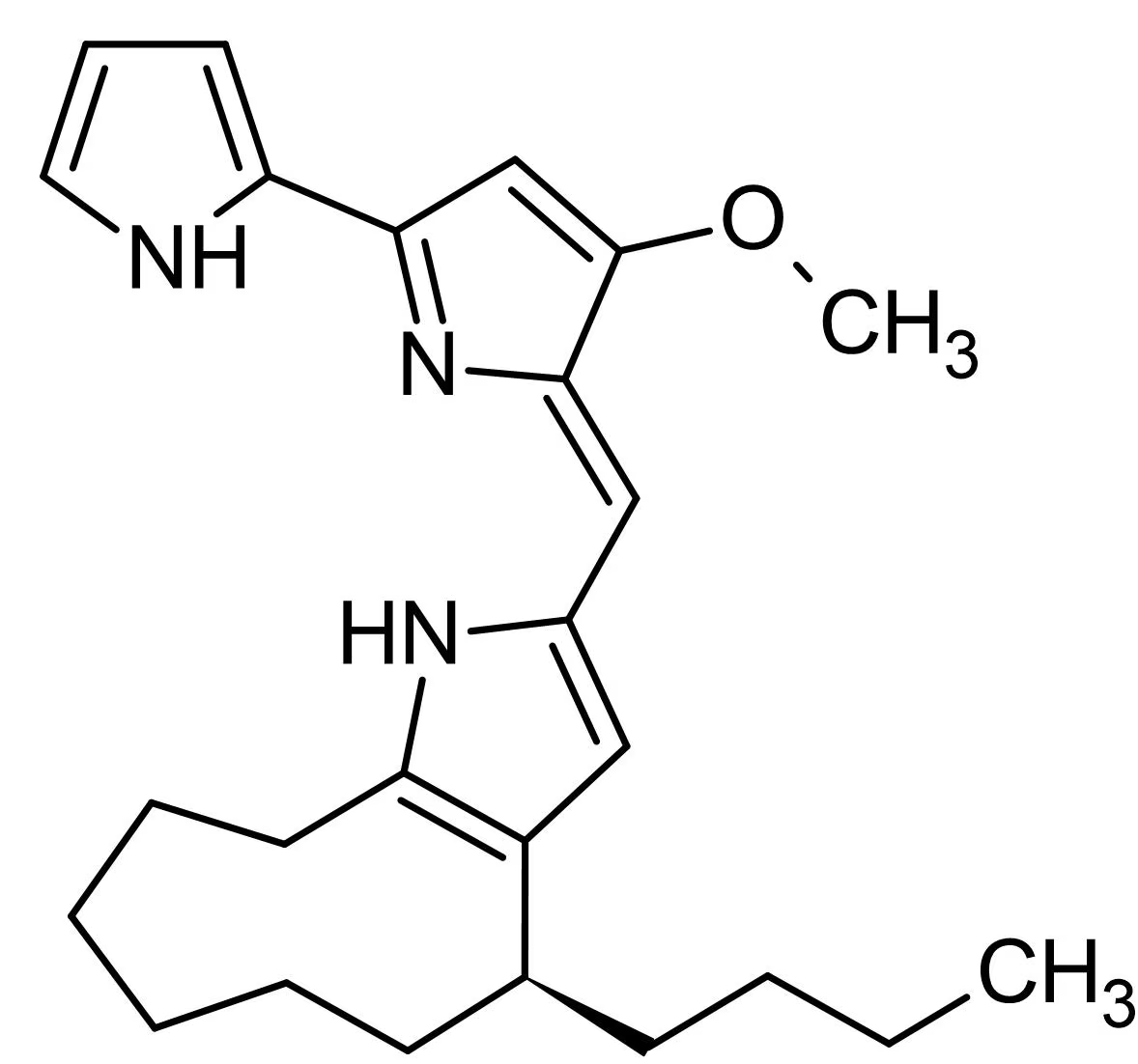 Butylcycloheptylprodigiosin CAS:352304-41-7