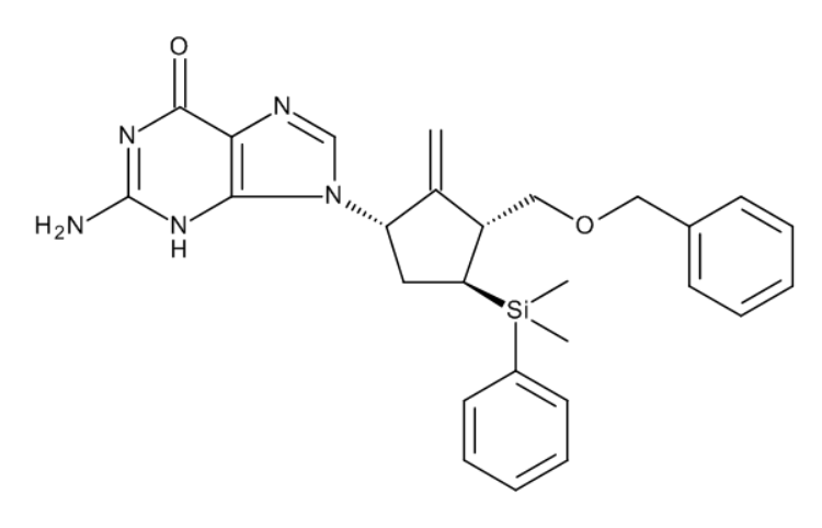 6-O-Benzyl-4-dehydroxy-4-dimethylphenylsilyl Entecavir CAS:649761-24-0