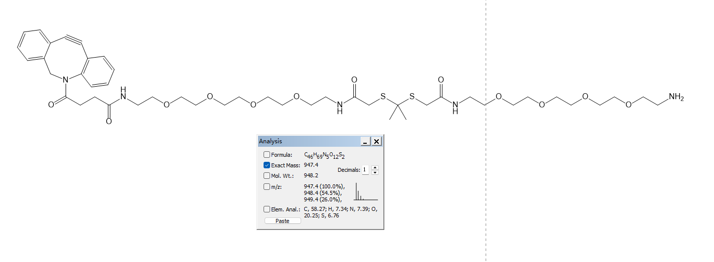 DBCO-PEG4-Thioketal-PEG4-NH2  