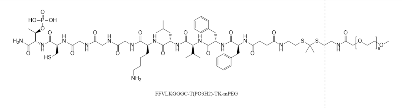 mPEG-TK-FFVLKGGGC-T(PO3H2)