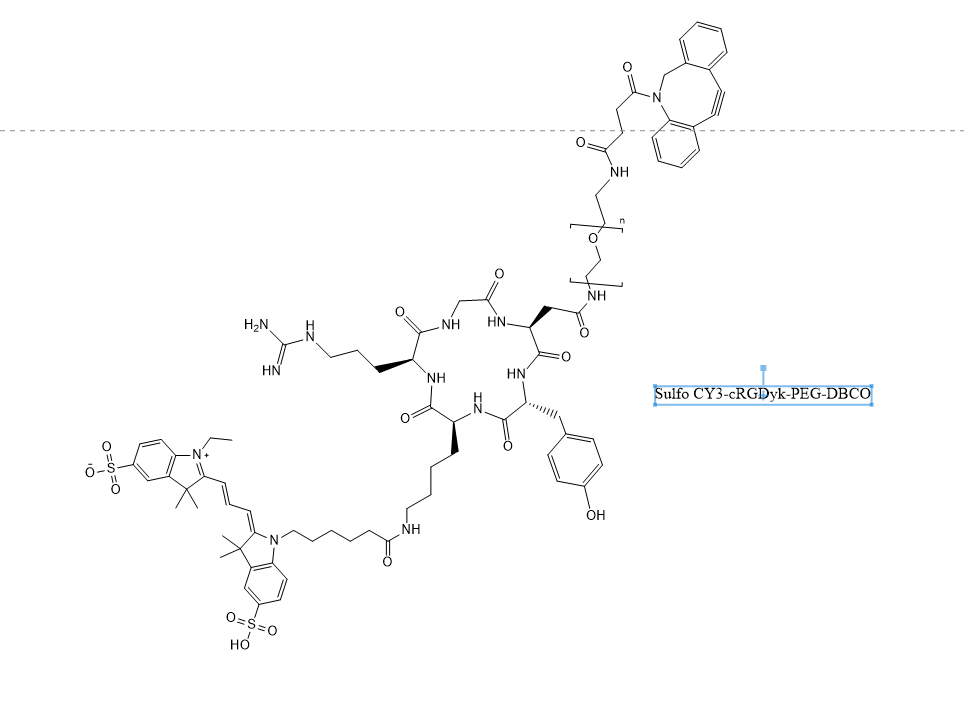 Sulfo CY3-cRGDyk-PEG400-DBCO 